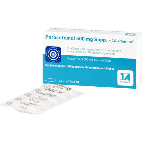 PARACETAMOL 500 mg-1A Pharma Suppositorien, 10 Stk., 1 A Pharma GmbH