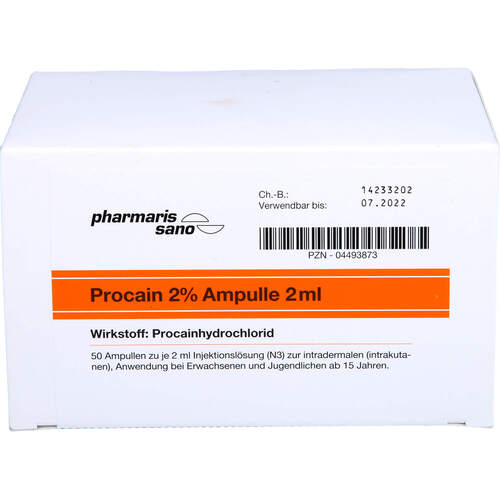 PROCAIN Röwo 2% Ampullen 2 ml, 50X2 ml, medphano Arzneimittel GmbH