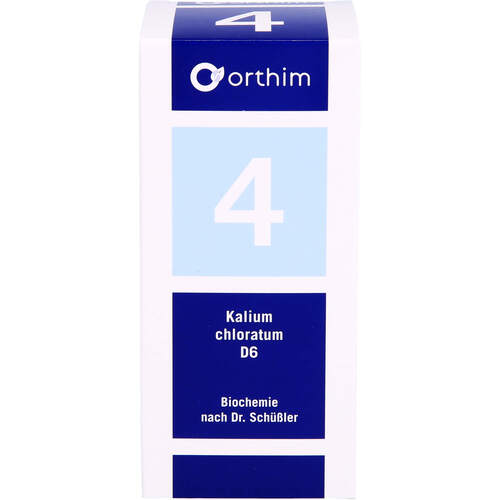 BIOCHEMIE Orthim 4 Kalium chloratum D 6 Tabletten, 400 St, Orthim GmbH & Co. KG