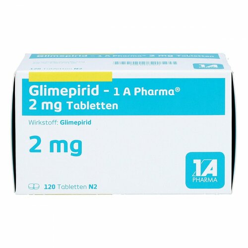 Glimepirid - 1 A Pharma 2 mg Tabletten, 120 Stk., 1 A Pharma GmbH