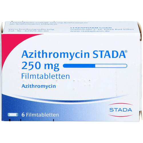 Azithromycin STADA 250mg Filmtabletten, 6 ST, STADAPHARM GmbH