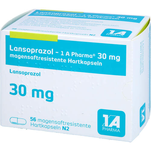 Lansoprazol-1A Pharma 30mg magensaftres.Hartkaps., 56 Stk., 1 A Pharma GmbH