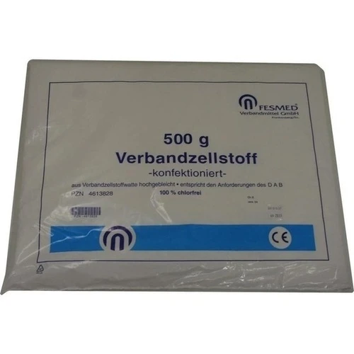 VERBANDZELLSTOFF HOCHGEBLEICHT CHLORFR KONF, 500 g, Fesmed Verbandmittel GmbH