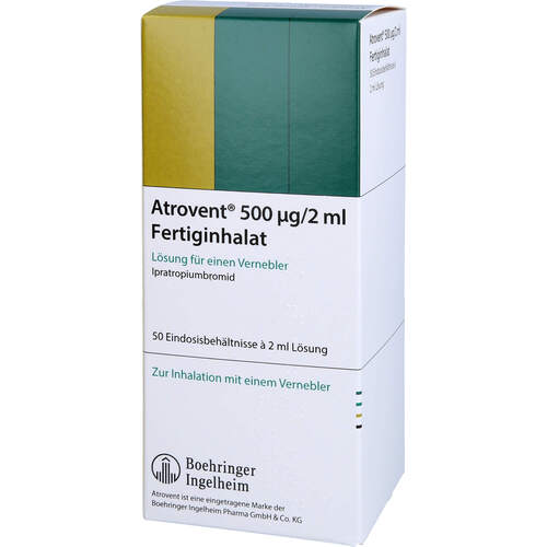 Atrovent 500ug/2ml Fertiginhalat Eindosisbehält., 50x2 ml, Axicorp Pharma GmbH