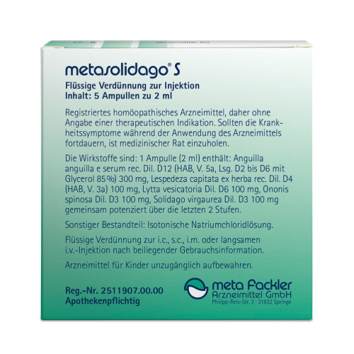 METASOLIDAGO S, 5x2 ml, Meta Fackler Arzneimittel GmbH