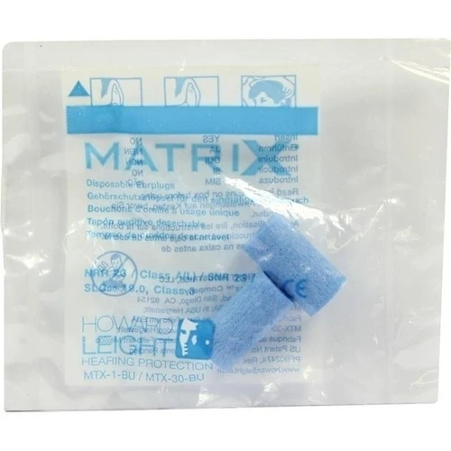 HOWARD LEIGHT MATRIX BLAU GEHOERSCHUTZSTÖPSEL, 2 Stk., Axisis GmbH