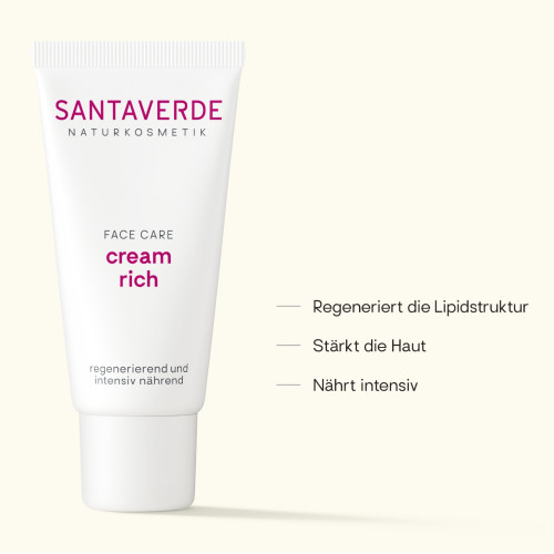 Aloe Vera Creme rich, 30 ml, SANTAVERDE GmbH