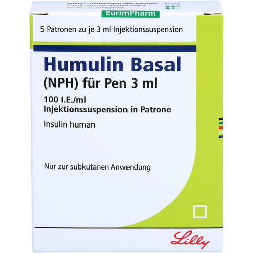 Humulin Basal NPH für Pen 3ml, 5x3 ml, Eurimpharm Arzneimittel GmbH
