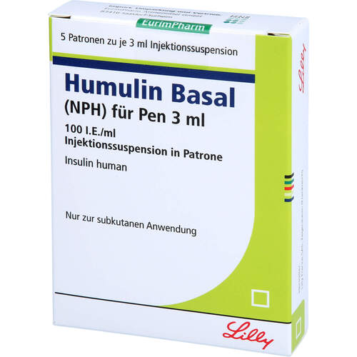 Humulin Basal NPH für Pen 3ml, 5x3 ml, Eurimpharm Arzneimittel GmbH