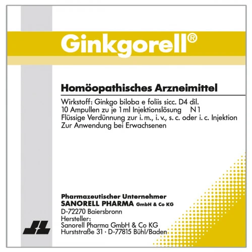 Ginkgorell, 10x1 ml, Sanorell Pharma GmbH
