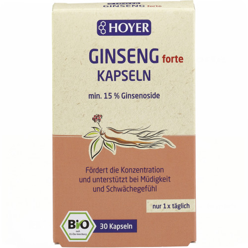 Hoyer Bio Ginseng Kapseln, 30 Stk., HOYER GmbH