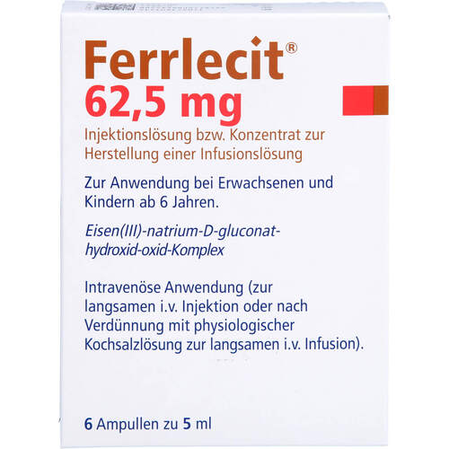 Ferrlecit 62.5mg Ampullen, 6x5 ml, Axicorp Pharma GmbH
