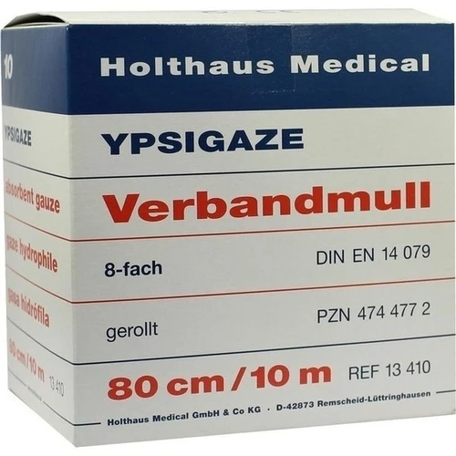Verbandmull gerollt YPSIGAZE 10m, 1 Stk., Holthaus Medical GmbH & Co. KG
