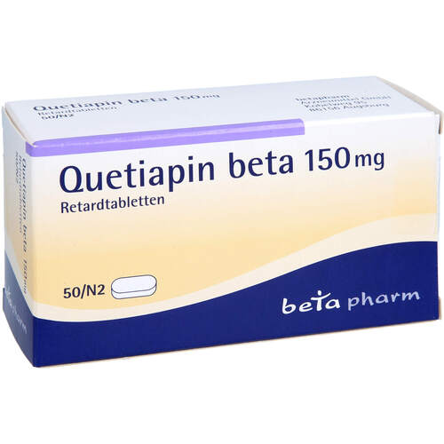 Quetiapin beta 150 mg Retardtabletten, 50 Stk., betapharm Arzneimittel GmbH