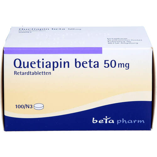 Quetiapin beta 50 mg Retardtabletten, 100 Stk., betapharm Arzneimittel GmbH
