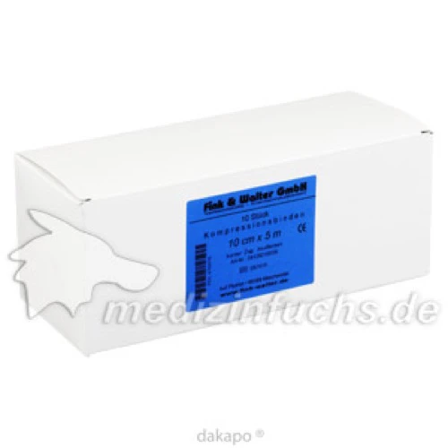 Kompressionsbinde 10cmx5m kurzer Zug hautfarben, 10 Stk., Fink & Walter GmbH