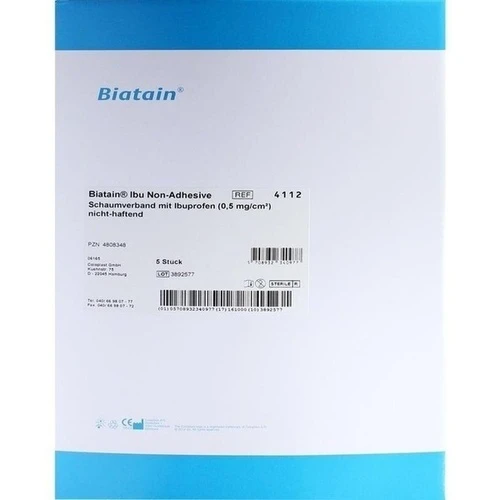 Biatain-Ibu Schaumverband nicht-haftend 10x20cm, 5 Stk., Coloplast GmbH