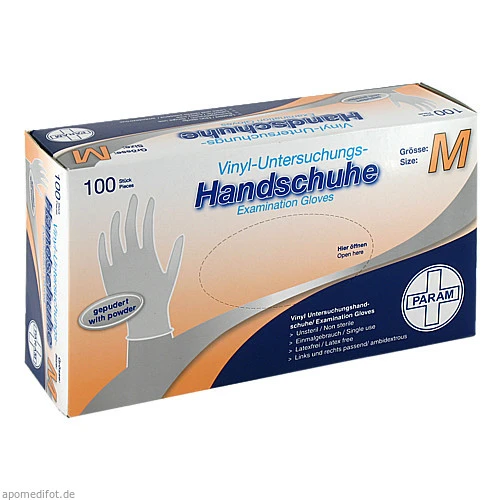 Einmal Handschue Vinyl gepudert M, 100 Stk., Param GmbH