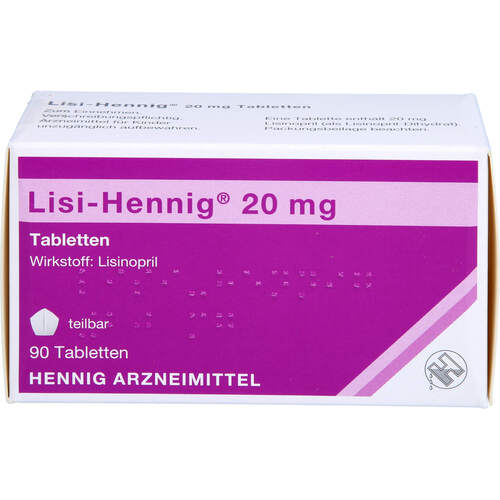 Lisi-Hennig 20mg Tabletten, 90 Stk., Hennig Arzneimittel GmbH & Co. KG