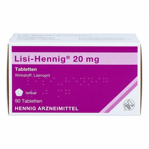Lisi-Hennig 20mg Tabletten, 90 Stk., Hennig Arzneimittel GmbH & Co. KG