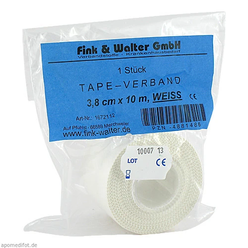 Tape 3.8cmx10m weiss, 1 ST, Fink & Walter GmbH