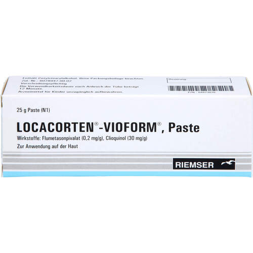 LOCACORTEN-Vioform Paste, 25 g, Esteve Pharmaceuticals GmbH LOCACORTEN-Vioform Paste, 25 g, Esteve Pharmaceuticals GmbH
