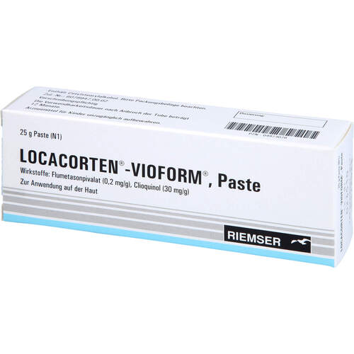 LOCACORTEN-Vioform Paste, 25 g, Esteve Pharmaceuticals GmbH LOCACORTEN-Vioform Paste, 25 g, Esteve Pharmaceuticals GmbH