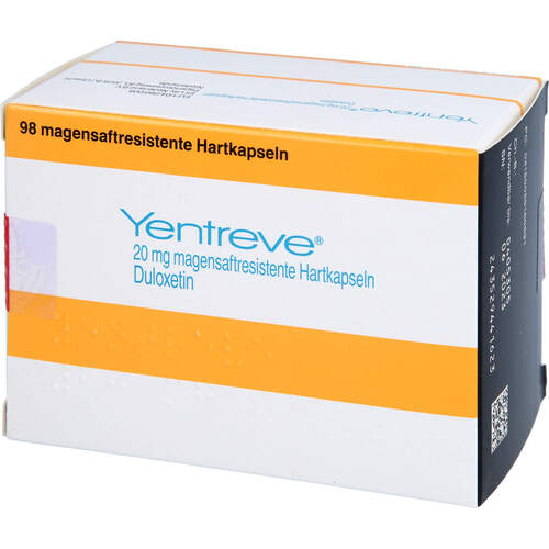 YENTREVE 20 mg magensaftresistente Hartkapseln, 98 Stk., LILLY DEUTSCHLAND GmbH