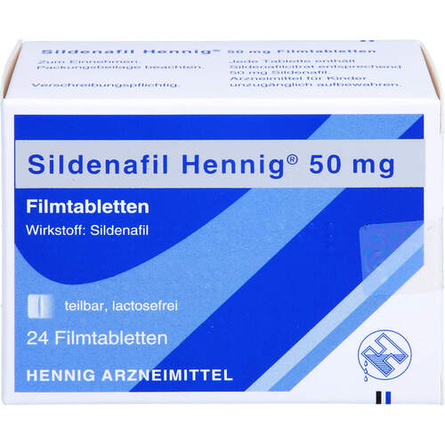 Sildenafil Hennig 50mg Filmtabletten, 24 ST, Hennig Arzneimittel GmbH & Co. KG