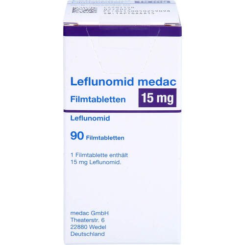 Leflunomid medac 15mg Filmtabletten, 90 ST, Medac GmbH