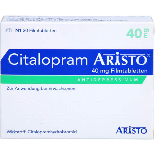 Citalopram Aristo 40 mg, 20 ST, Aristo Pharma GmbH