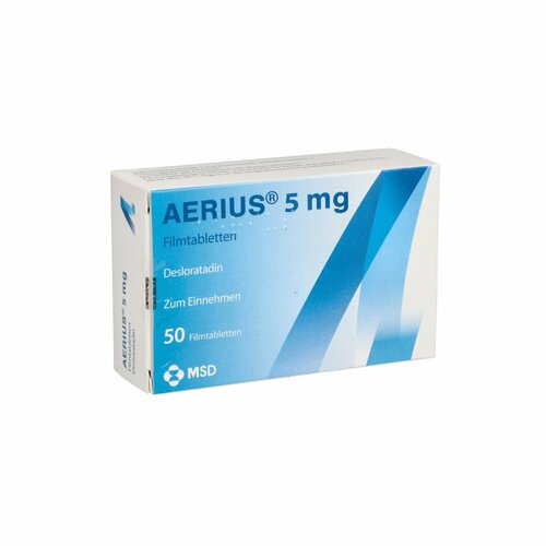 Aerius 5mg Filmtabletten, 50 ST, Pharma Gerke Arzneimittelvertriebs GmbH