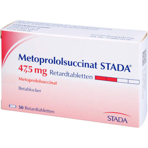 Metoprololsuccinat STADA 47.5 mg Retardtabl., 50 Stk., STADAPHARM GmbH