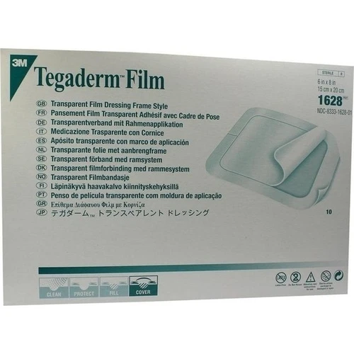 Tegaderm transparent 15x20cm Verband 1628, 10 Stk., Junek Europ-Vertrieb GmbH
