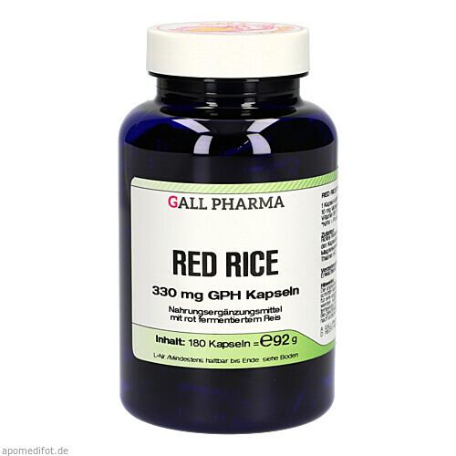 RED RICE 330 mg GPH Kapseln, 180 St, GALL-PHARMA GmbH