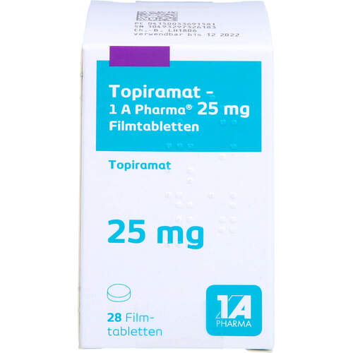 Topiramat-1 A Pharma 25mg Filmtabletten, 28 Stk., 1 A Pharma GmbH