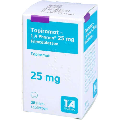 Topiramat-1 A Pharma 25mg Filmtabletten, 28 Stk., 1 A Pharma GmbH
