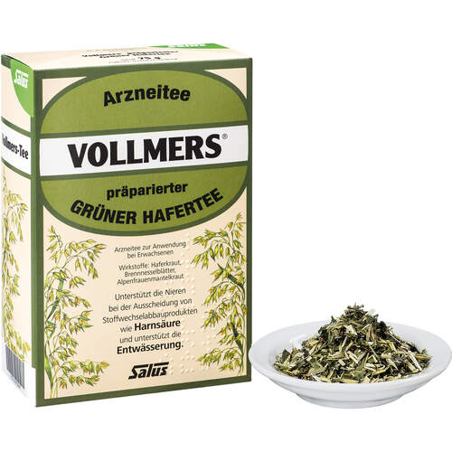 VOLLMERS präparierter grüner Hafertee, 75 G, SALUS Pharma GmbH