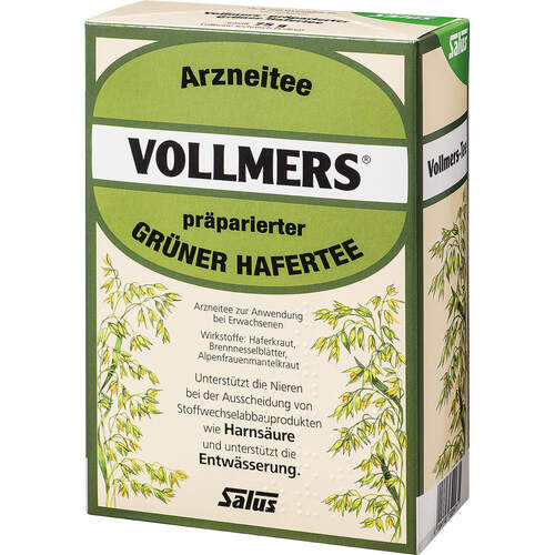 VOLLMERS präparierter grüner Hafertee, 75 G, SALUS Pharma GmbH