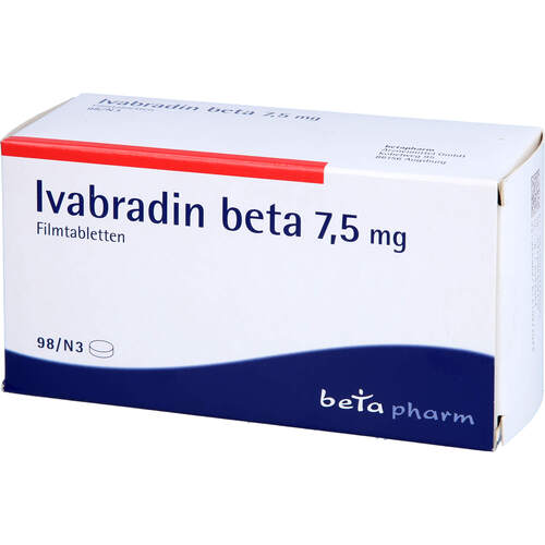 Ivabradin beta 7.5 mg Filmtabletten, 98 ST, betapharm Arzneimittel GmbH