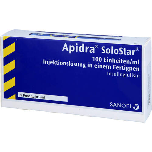 Apidra 100E/ml SoloStar Fertigpen, 9x3 ml, CC Pharma GmbH