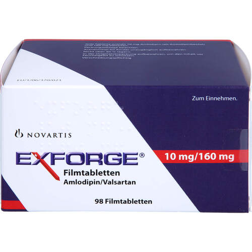 Exforge 10mg/160mg Filmtabletten, 98 ST, Orifarm GmbH