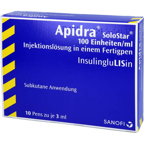 Apidra 100 E/ml SoloStar Fertigpen, 10x3 ml, Sanofi-Aventis Deutschland GmbH