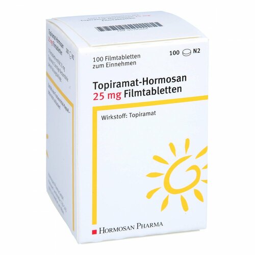 Topiramat-Hormosan 25mg Filmtabletten, 100 ST, Hormosan Pharma GmbH