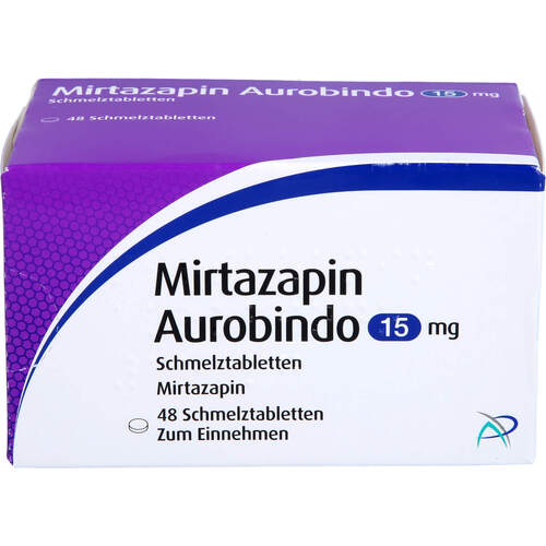 MIRTAZAPIN AUROBINDO 15MG SCHMELZTABLETTEN, 48 Stk., PUREN Pharma GmbH & Co. KG