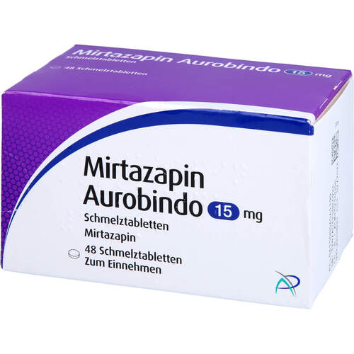 MIRTAZAPIN AUROBINDO 15MG SCHMELZTABLETTEN, 48 Stk., PUREN Pharma GmbH & Co. KG