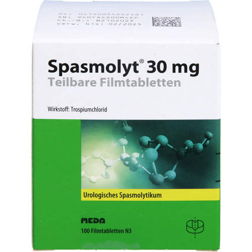 Spasmolyt 30mg Teilbare Filmtabletten, 100 ST, Viatris Healthcare GmbH