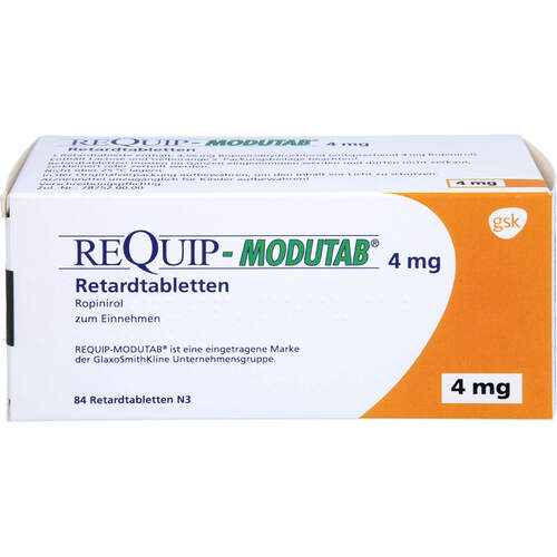 REQUIP Modutab 4mg Retardtabletten, 84 Stk., Emra-Med Arzneimittel GmbH