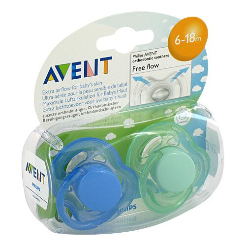 AVENT SCHNULLER FREEFLOW 6-18M BPA-FREI, 2 Stk., Philips GmbH