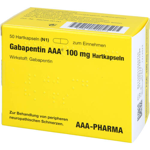 Gabapentin AAA 100mg Hartkapseln, 50 Stk., Aaa - Pharma GmbH